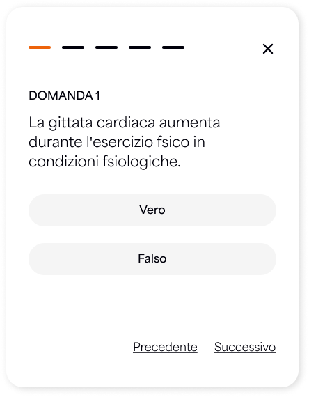 Esempio di domanda con risposte Vero e Falso